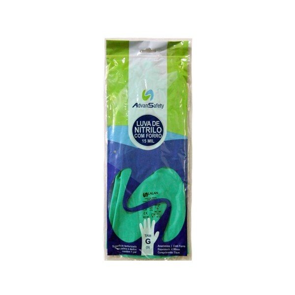 mty様 Luva Nitrílica Verde Com Forro Nitrilite CA 42398 Lalan